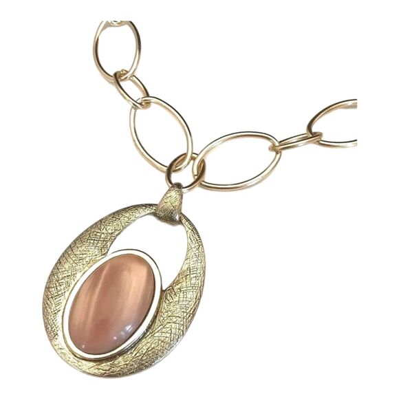 New Boutique Statement Necklace Iridescent Cabochon Premier Urban Chic 8R - Picture 3 of 11